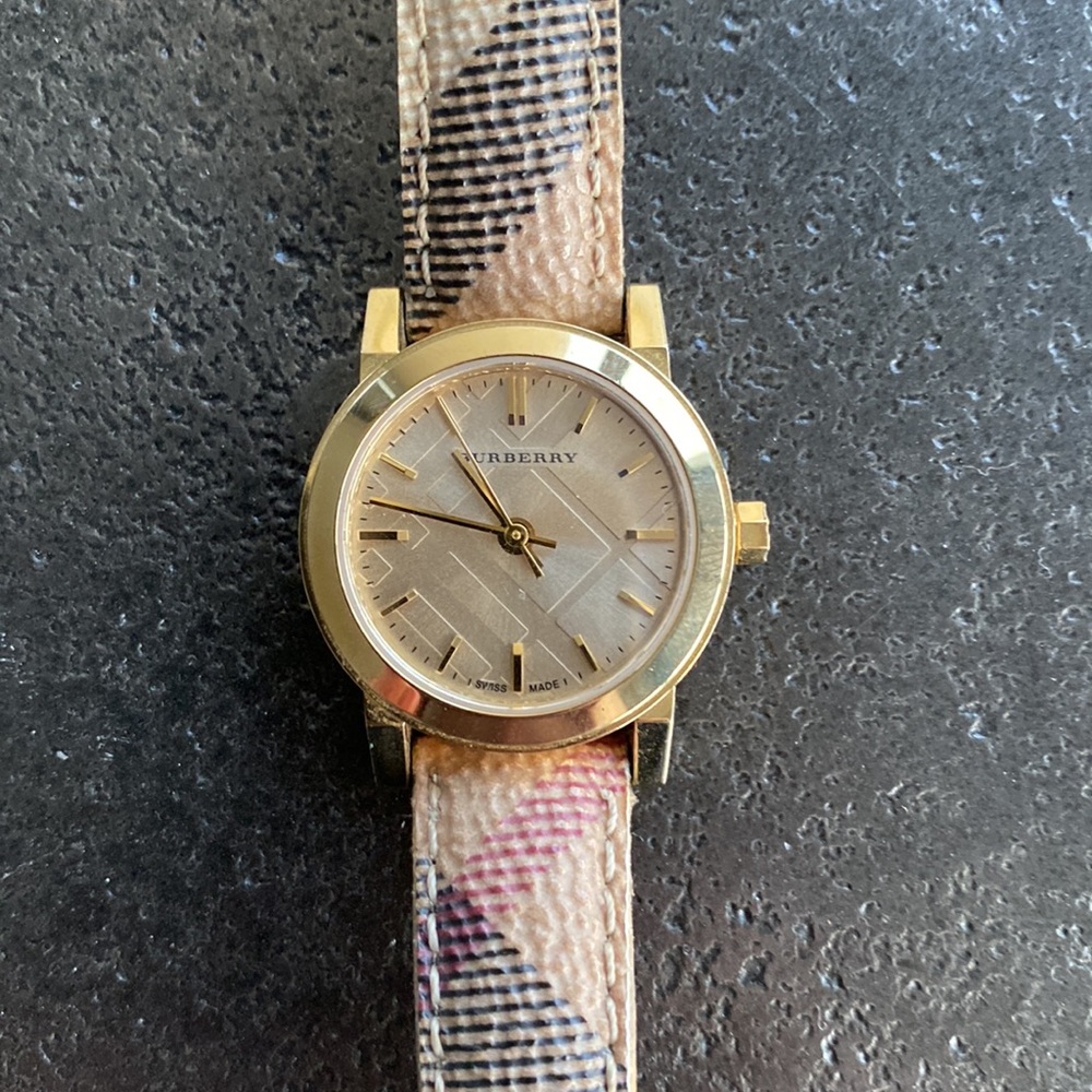 Burberry Champagne Dial Haymarket Check Watch (BU9219)